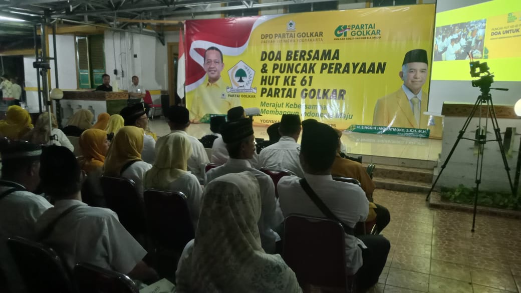 DPD Partai Golkar DIY Sambut Puncak HUT ke-61 dengan Doa Bersama dan Pembagian Sembako